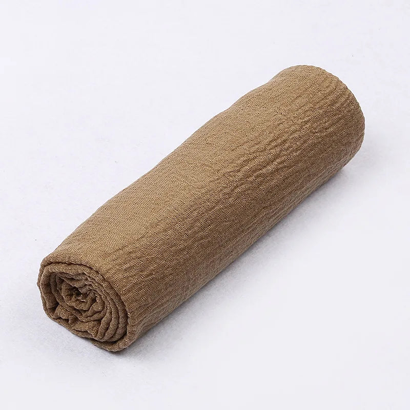 180*90cm Women Muslim Crinkle Hijab Scarf Femme Musulman Cotton Linen Solid Headscarf Islamic Hijab Shawls and Wraps Wholesale