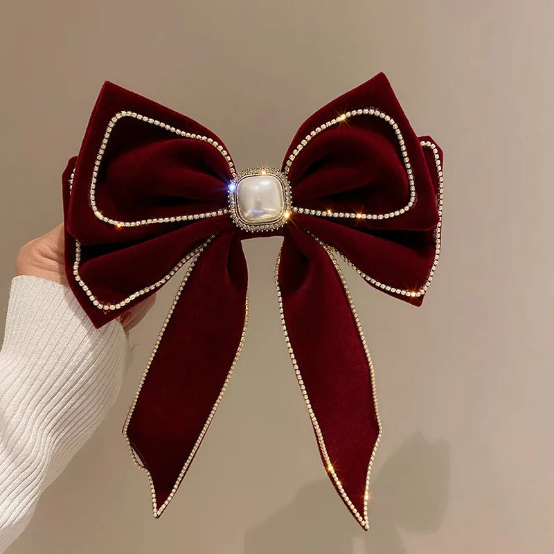 1/3 Pcs Super Fairy Fully-jewell Bow Spring Hair Clips For Women Japan Korean Design Delicate Versatile Commuter Accessories