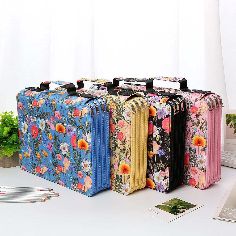 288/384/480 Slots Pencil Case School Pencilcase for Girls Stationery Organizer Bag Large Capacity Pen Box Office Pouch Supplies