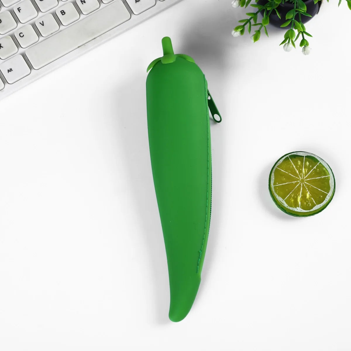 Cute Pencil Case Kawaii Fruit Candy Color Silicone Coin Purse Jelly Coin Purse Key Wallet Earphone Organizer Storage Box Pocket