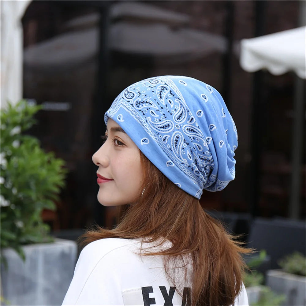 Spring Women Hat Warm Beanie Hats Cap Turban Tube Bandana Headband Outdoor Head Face Scarf Neck Warmer Collar Headwear Kerchief