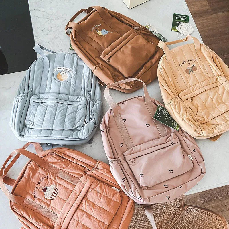 KS Baby Backpack Primary Schoolbag Kindergarten Kids Bags Brand Traveling Mom Cherry Lemon Children's Boys Girls Gift Storage
