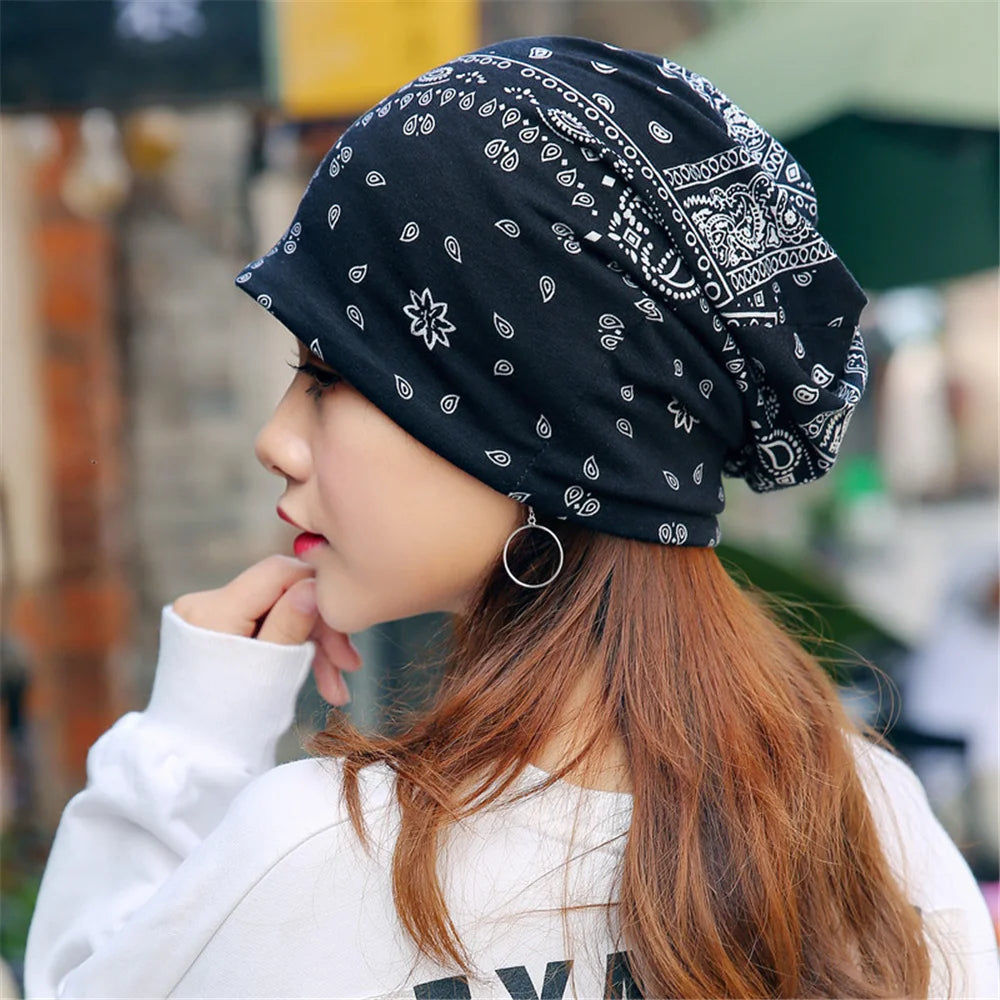 Spring Women Hat Warm Beanie Hats Cap Turban Tube Bandana Headband Outdoor Head Face Scarf Neck Warmer Collar Headwear Kerchief