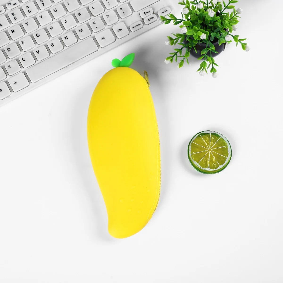 Cute Pencil Case Kawaii Fruit Candy Color Silicone Coin Purse Jelly Coin Purse Key Wallet Earphone Organizer Storage Box Pocket