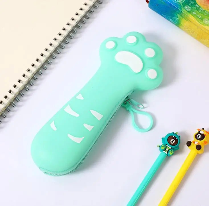 Cute Pencil Case Kawaii Fruit Candy Color Silicone Coin Purse Jelly Coin Purse Key Wallet Earphone Organizer Storage Box Pocket