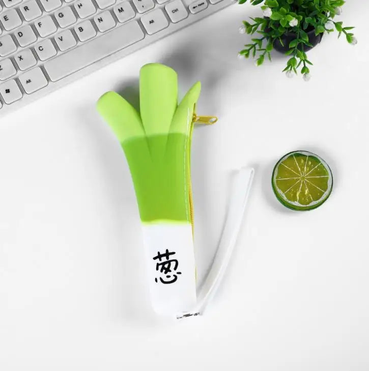 Cute Pencil Case Kawaii Fruit Candy Color Silicone Coin Purse Jelly Coin Purse Key Wallet Earphone Organizer Storage Box Pocket