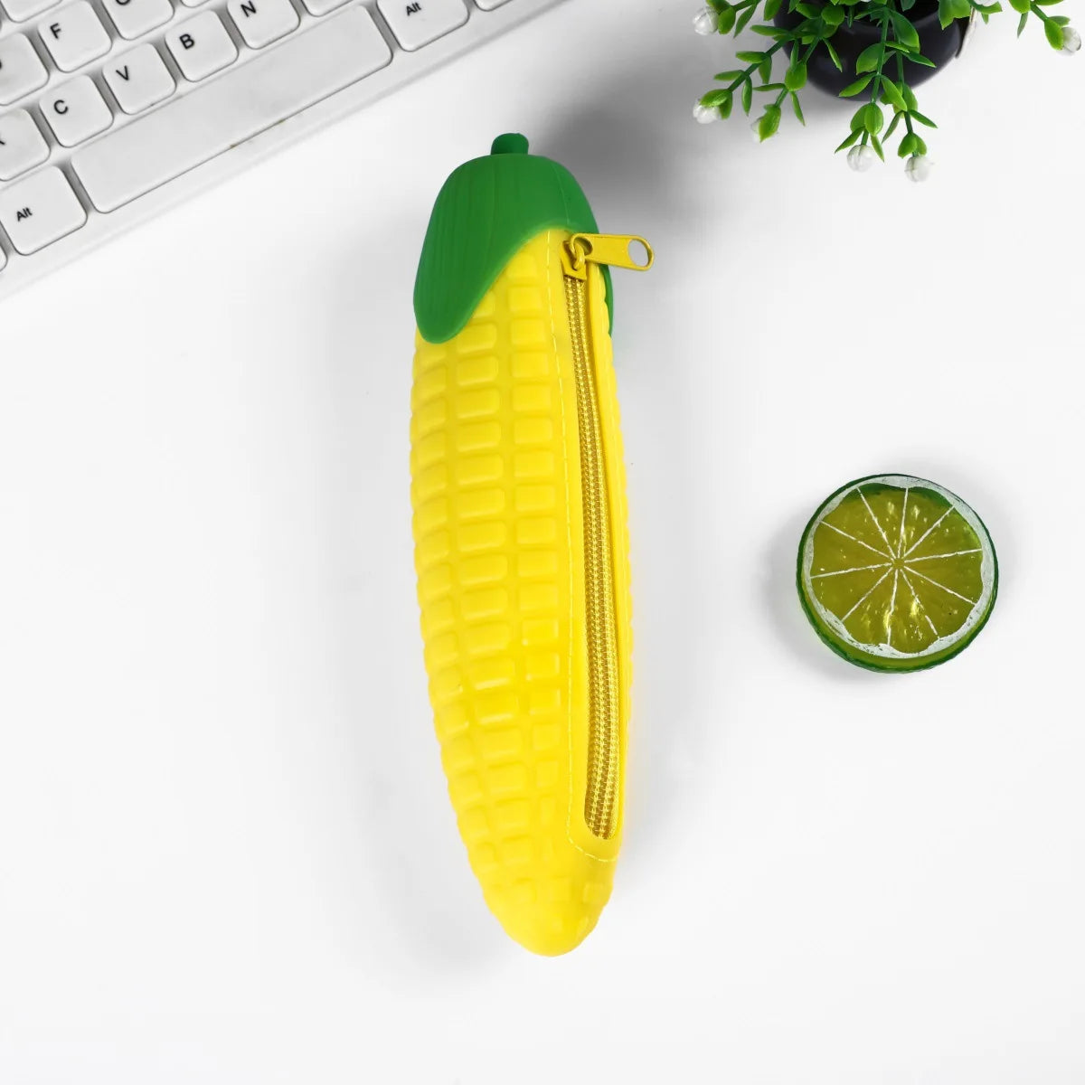 Cute Pencil Case Kawaii Fruit Candy Color Silicone Coin Purse Jelly Coin Purse Key Wallet Earphone Organizer Storage Box Pocket