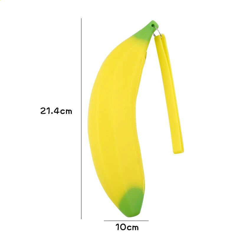 Cute Pencil Case Kawaii Fruit Candy Color Silicone Coin Purse Jelly Coin Purse Key Wallet Earphone Organizer Storage Box Pocket