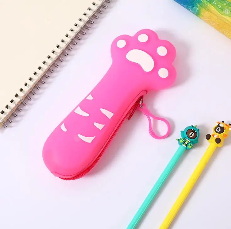 Cute Pencil Case Kawaii Fruit Candy Color Silicone Coin Purse Jelly Coin Purse Key Wallet Earphone Organizer Storage Box Pocket