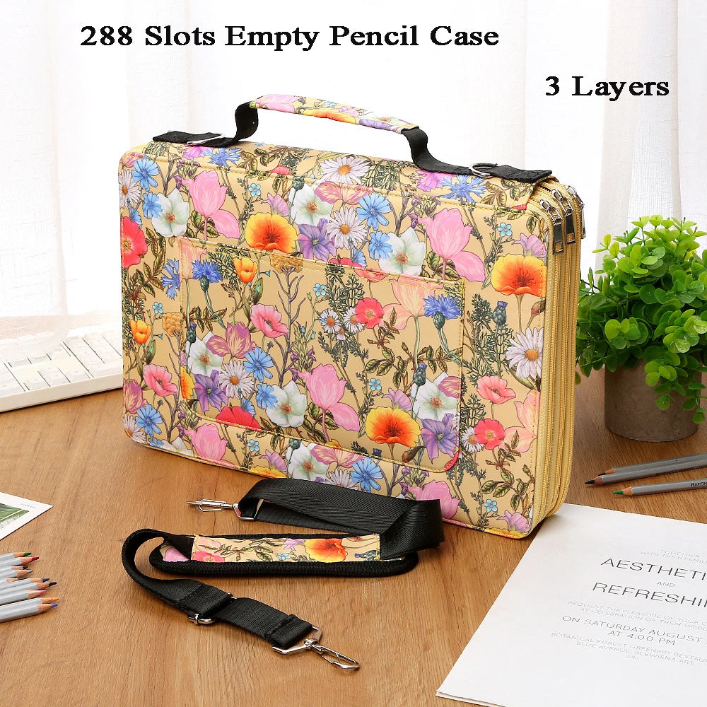 288/384/480 Slots Pencil Case School Pencilcase for Girls Stationery Organizer Bag Large Capacity Pen Box Office Pouch Supplies