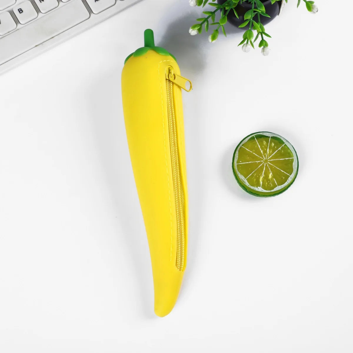 Cute Pencil Case Kawaii Fruit Candy Color Silicone Coin Purse Jelly Coin Purse Key Wallet Earphone Organizer Storage Box Pocket