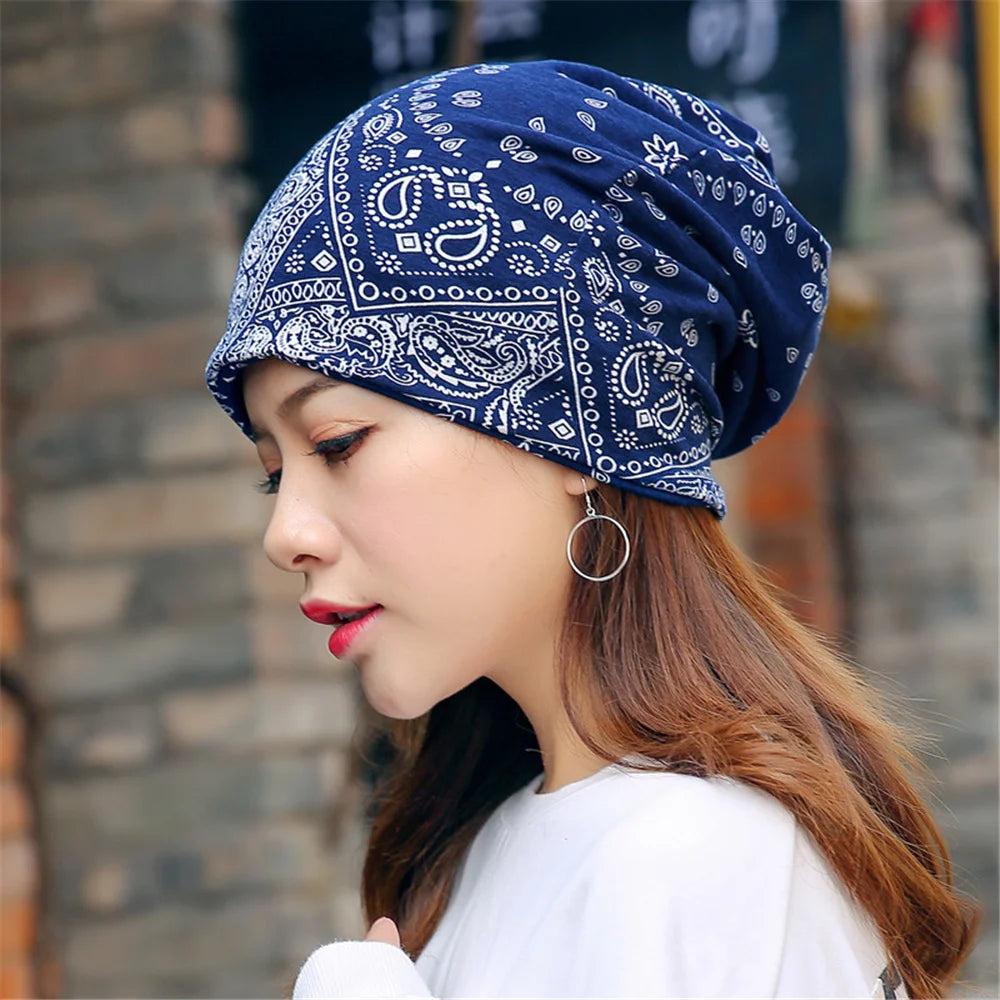 Spring Women Hat Warm Beanie Hats Cap Turban Tube Bandana Headband Outdoor Head Face Scarf Neck Warmer Collar Headwear Kerchief