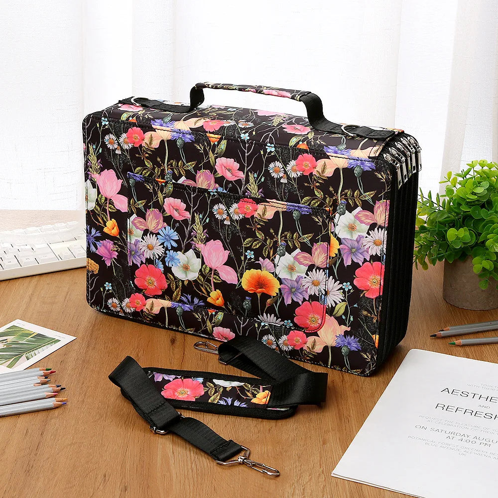 288/384/480 Slots Pencil Case School Pencilcase for Girls Stationery Organizer Bag Large Capacity Pen Box Office Pouch Supplies