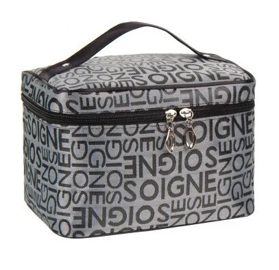 Big Size Women Cosmetic Bag Letter Large capacity multi-function zipper Makeup Bag Ladies Fashion Neceser Maquillaje ZDH012