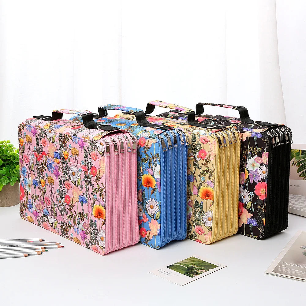 288/384/480 Slots Pencil Case School Pencilcase for Girls Stationery Organizer Bag Large Capacity Pen Box Office Pouch Supplies