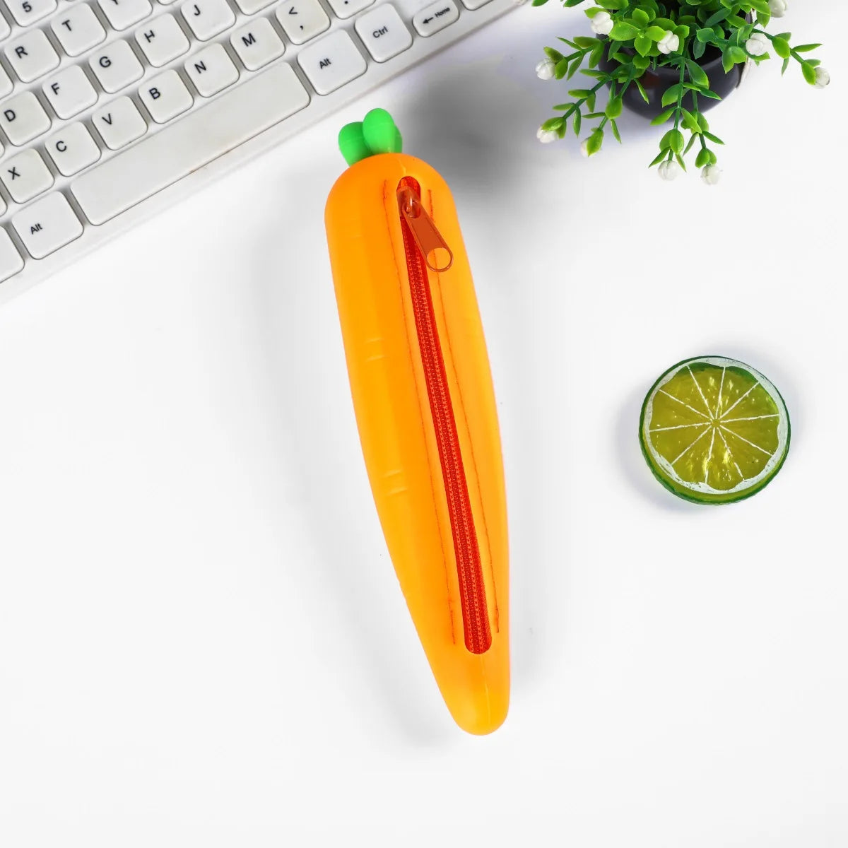 Cute Pencil Case Kawaii Fruit Candy Color Silicone Coin Purse Jelly Coin Purse Key Wallet Earphone Organizer Storage Box Pocket