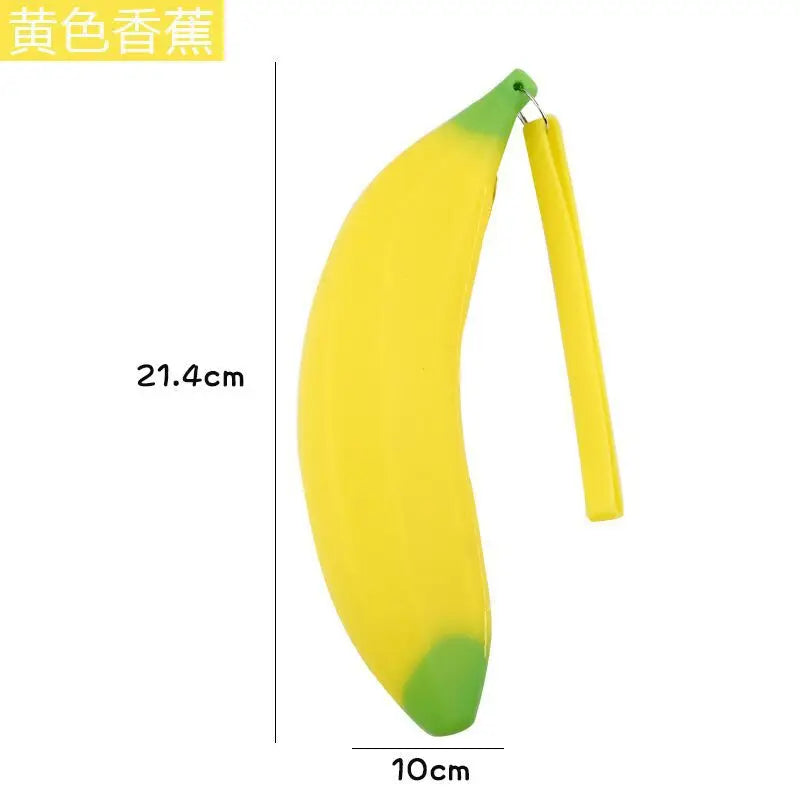 Cute Pencil Case Kawaii Fruit Candy Color Silicone Coin Purse Jelly Coin Purse Key Wallet Earphone Organizer Storage Box Pocket