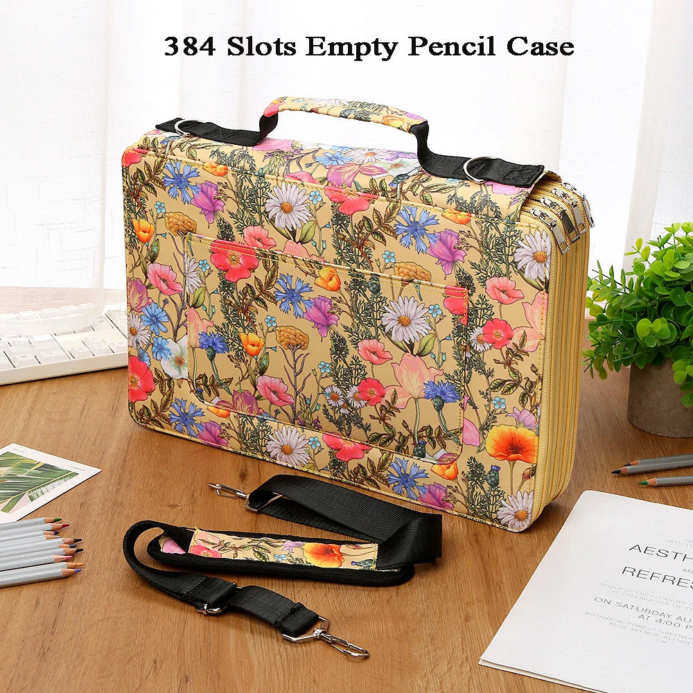 288/384/480 Slots Pencil Case School Pencilcase for Girls Stationery Organizer Bag Large Capacity Pen Box Office Pouch Supplies