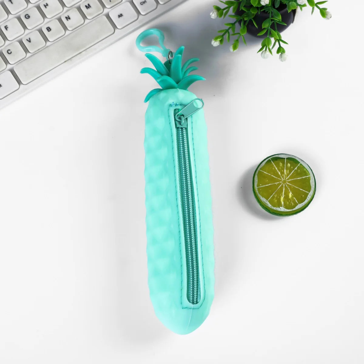 Cute Pencil Case Kawaii Fruit Candy Color Silicone Coin Purse Jelly Coin Purse Key Wallet Earphone Organizer Storage Box Pocket