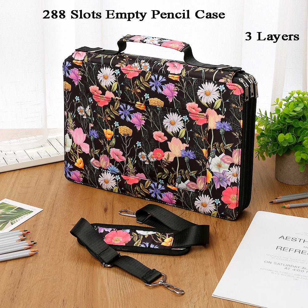 288/384/480 Slots Pencil Case School Pencilcase for Girls Stationery Organizer Bag Large Capacity Pen Box Office Pouch Supplies