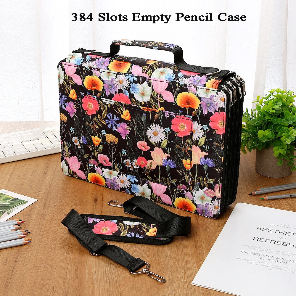 288/384/480 Slots Pencil Case School Pencilcase for Girls Stationery Organizer Bag Large Capacity Pen Box Office Pouch Supplies