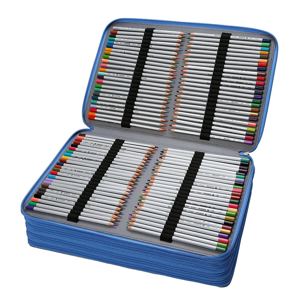 288/384/480 Slots Pencil Case School Pencilcase for Girls Stationery Organizer Bag Large Capacity Pen Box Office Pouch Supplies