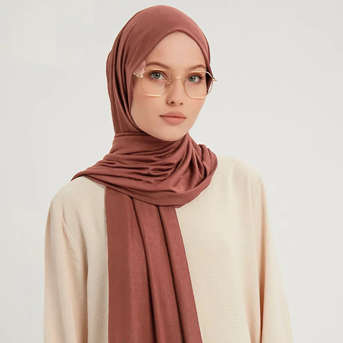 Luxury Breathable Jersey Hijab Soft Solid Scarf Musulman Headscarf Femme Islamic Long Shawl Wraps Women Turban Foulard