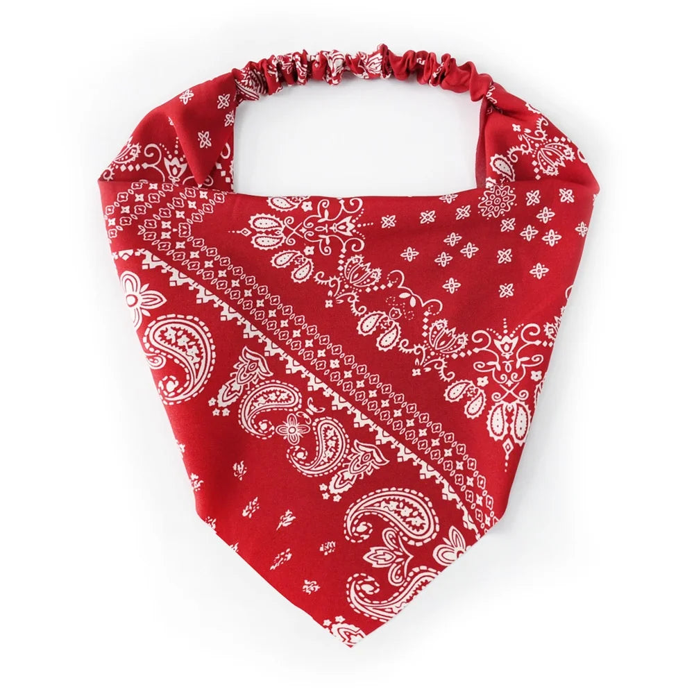 Kuromi Hair accessories woman Floral Print Hair Scarf Bohemia Bandana Elastic Band Triangle Scarf Kerchief Women Girl Headscarf
