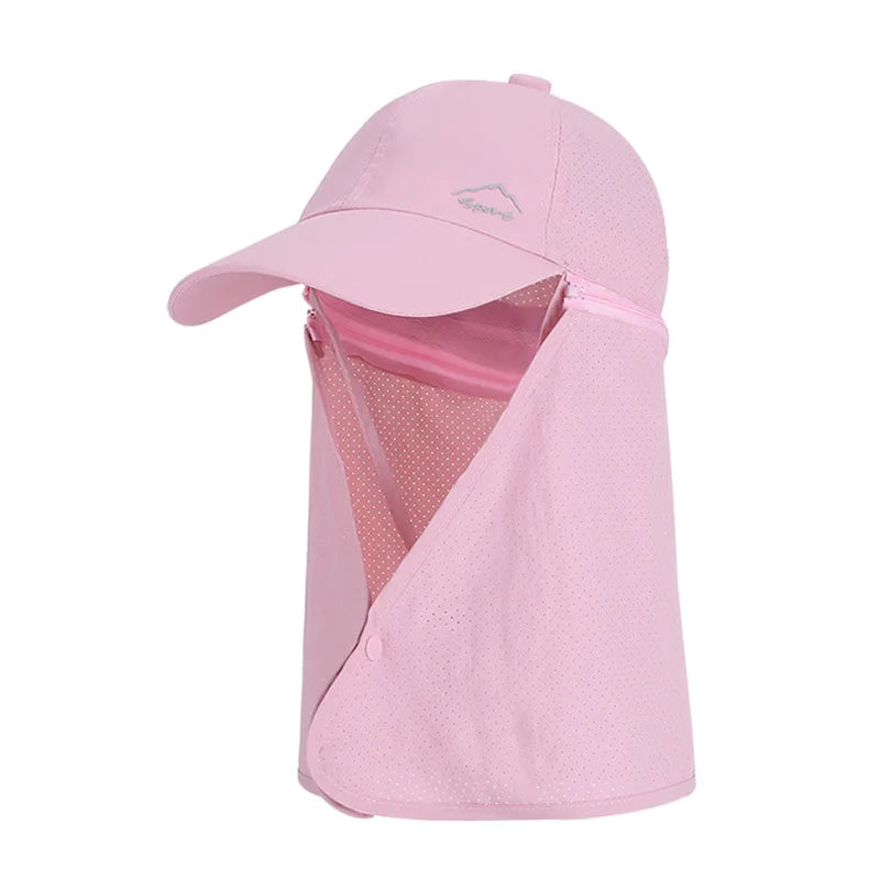 9237 Summer Sunscreen Hat Men's Mountaineering Fishing Speed Drying Fisherman's Hat Outdoor with Shawl Baseball Hat Women