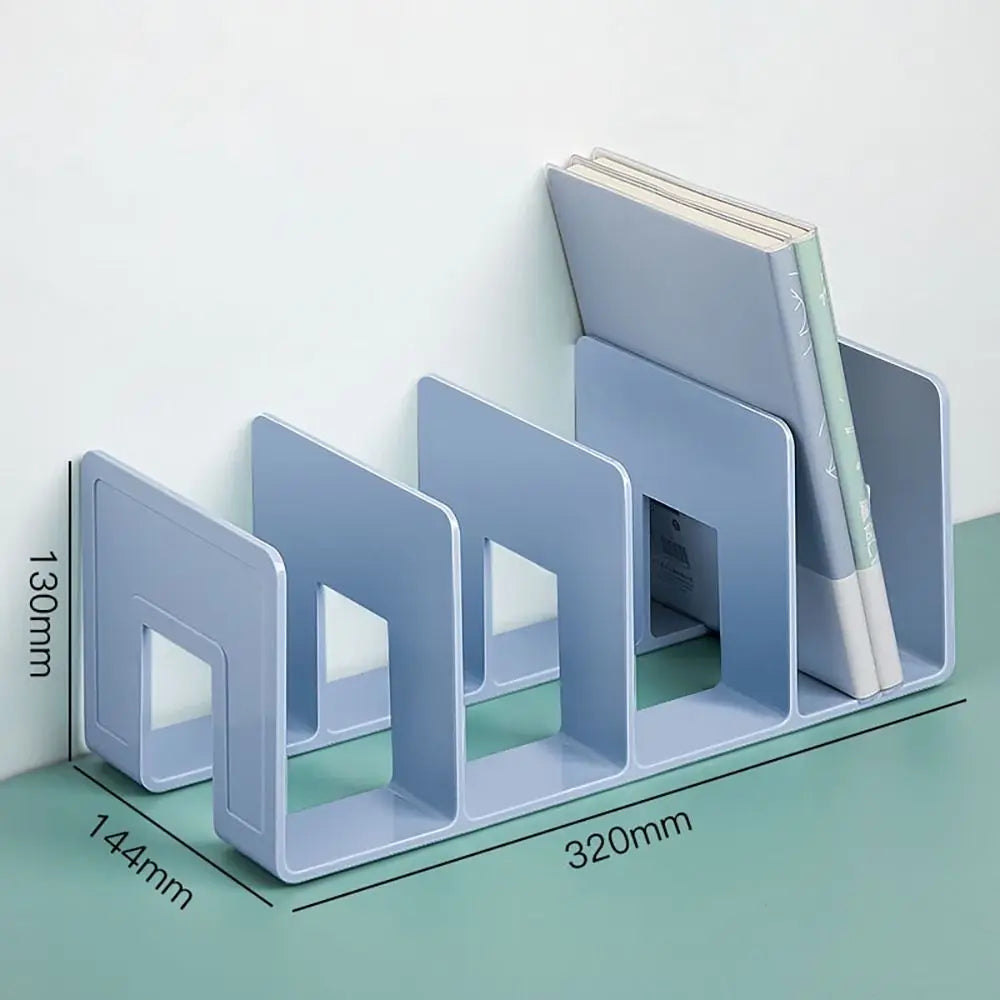 1Pcs Acrylic Desk Organizer 4 Compartment Bag Closet Shelf Divider Bookshelf Tabletop Colorful Four Frames Book Stand