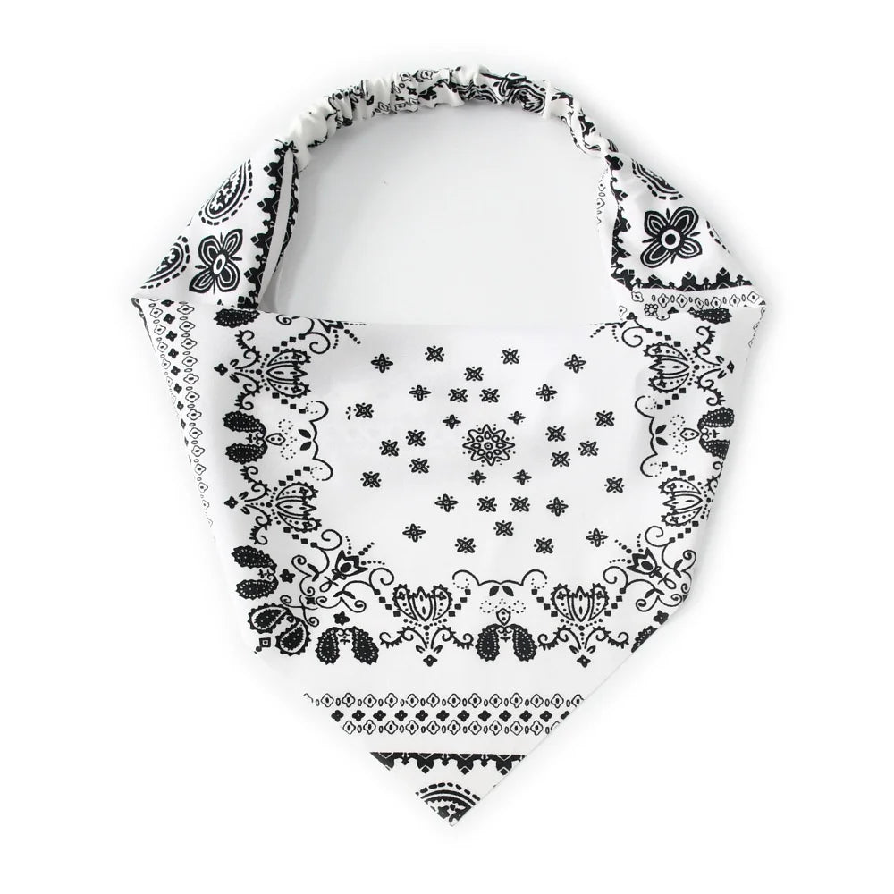 Kuromi Hair accessories woman Floral Print Hair Scarf Bohemia Bandana Elastic Band Triangle Scarf Kerchief Women Girl Headscarf