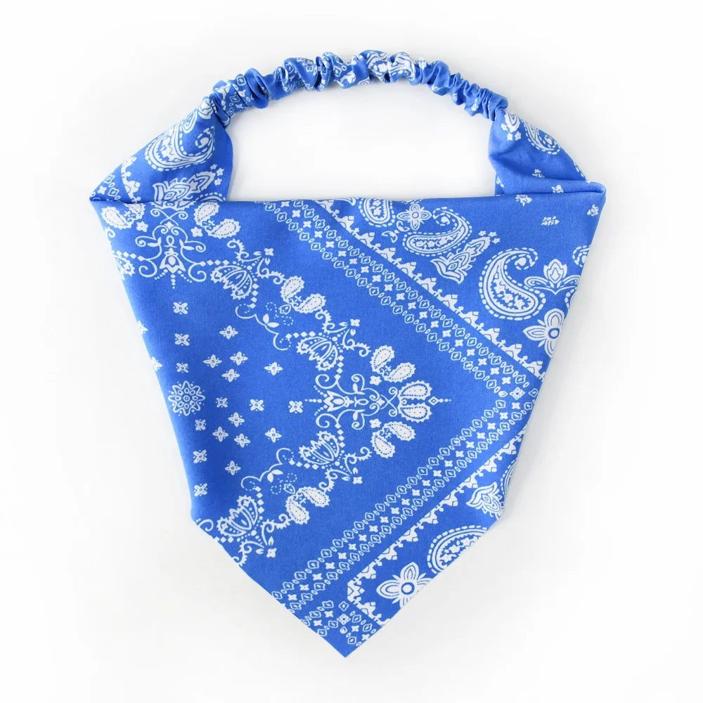 Kuromi Hair accessories woman Floral Print Hair Scarf Bohemia Bandana Elastic Band Triangle Scarf Kerchief Women Girl Headscarf