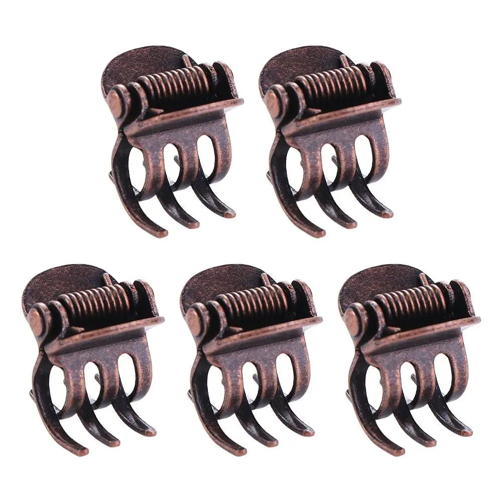 5pcs/lot antique copper small mini hair claws jaw crab clamp clips pin metal  grey color hair accessories for women goody
