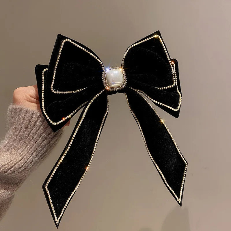 1/3 Pcs Super Fairy Fully-jewell Bow Spring Hair Clips For Women Japan Korean Design Delicate Versatile Commuter Accessories