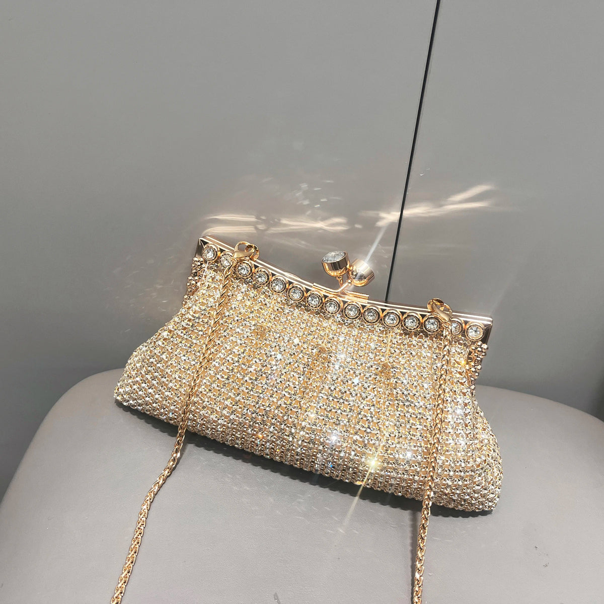 handmade Rhinestones Evening clutch Bag Purses and handbag luxury Designer shiny Crystal Clutch purse bucket bag shoulder bags