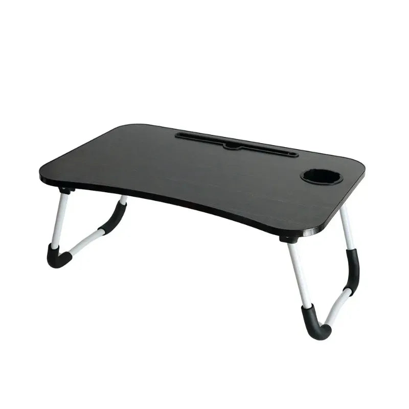 Folding Mini Table, Bed Tray Cup Holder Type Laptop Desk, Sitting Table, Cup Holder Drawer Tablet Stand, Folding Small Table