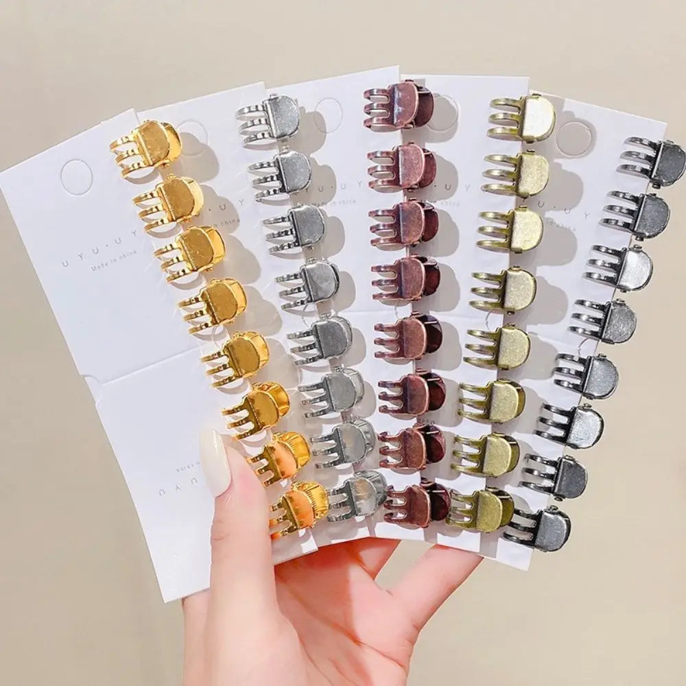 5pcs/lot antique copper small mini hair claws jaw crab clamp clips pin metal  grey color hair accessories for women goody