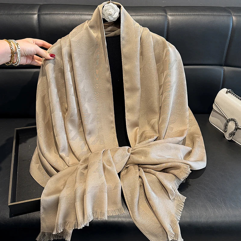 2025 Latest Luxury Brand Bohemia Hijab Scarf Long Muslim Shawl Female Foulard Soft Turban Head Wraps For Women Headband Pashmina
