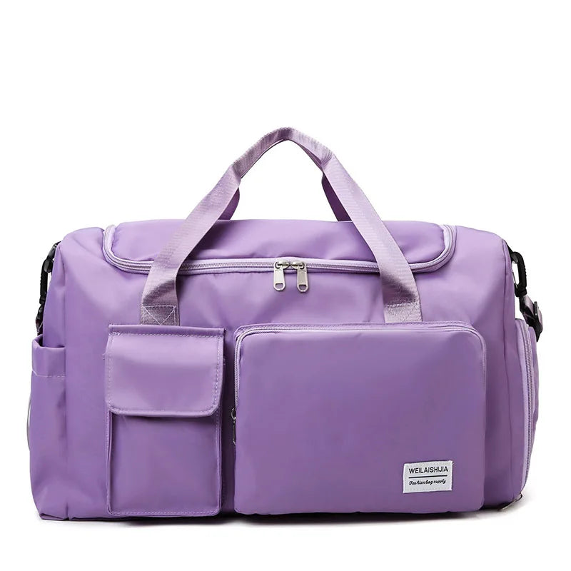 Large-capacity Travel Luggage Bag, Portable Sports Zipper Handbag, Multifunctional Overnight Bag Unisex Bag For Daily Use