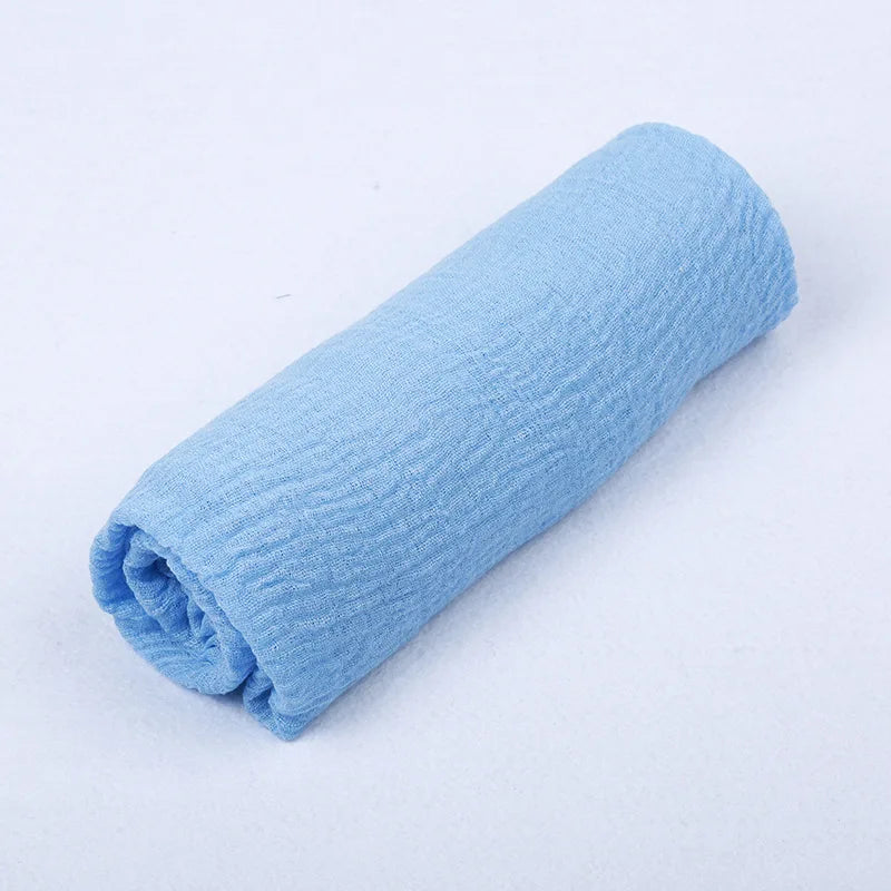 180*90cm Women Muslim Crinkle Hijab Scarf Femme Musulman Cotton Linen Solid Headscarf Islamic Hijab Shawls and Wraps Wholesale