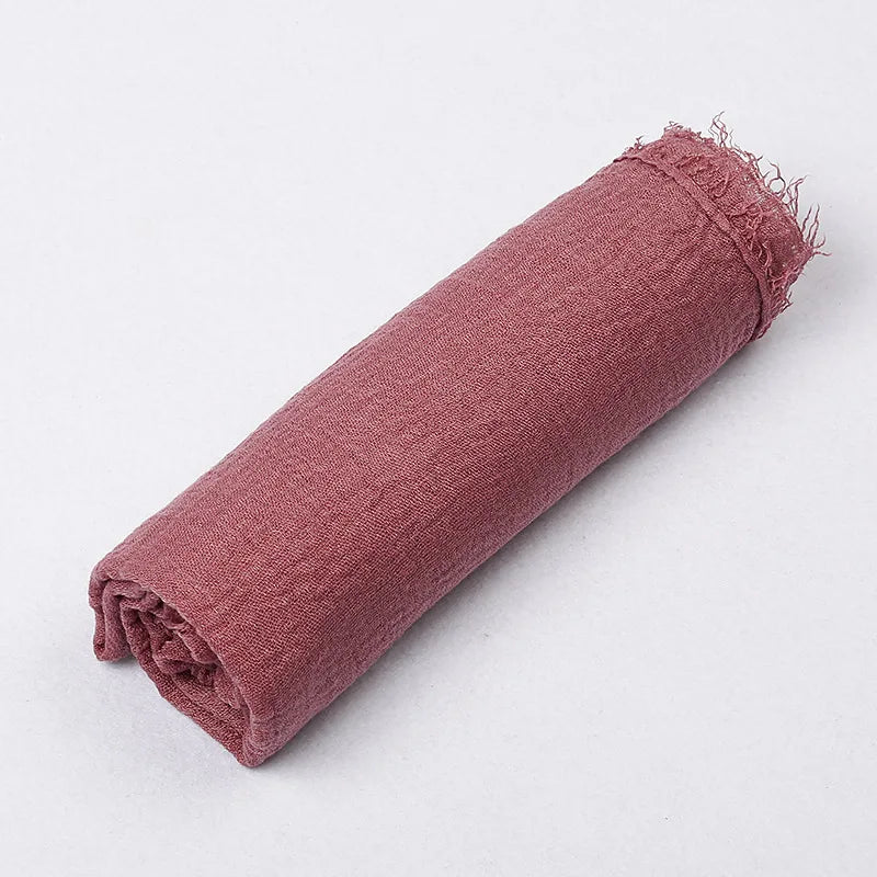 180*90cm Women Muslim Crinkle Hijab Scarf Femme Musulman Cotton Linen Solid Headscarf Islamic Hijab Shawls and Wraps Wholesale