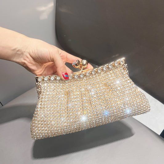 handmade Rhinestones Evening clutch Bag Purses and handbag luxury Designer shiny Crystal Clutch purse bucket bag shoulder bags