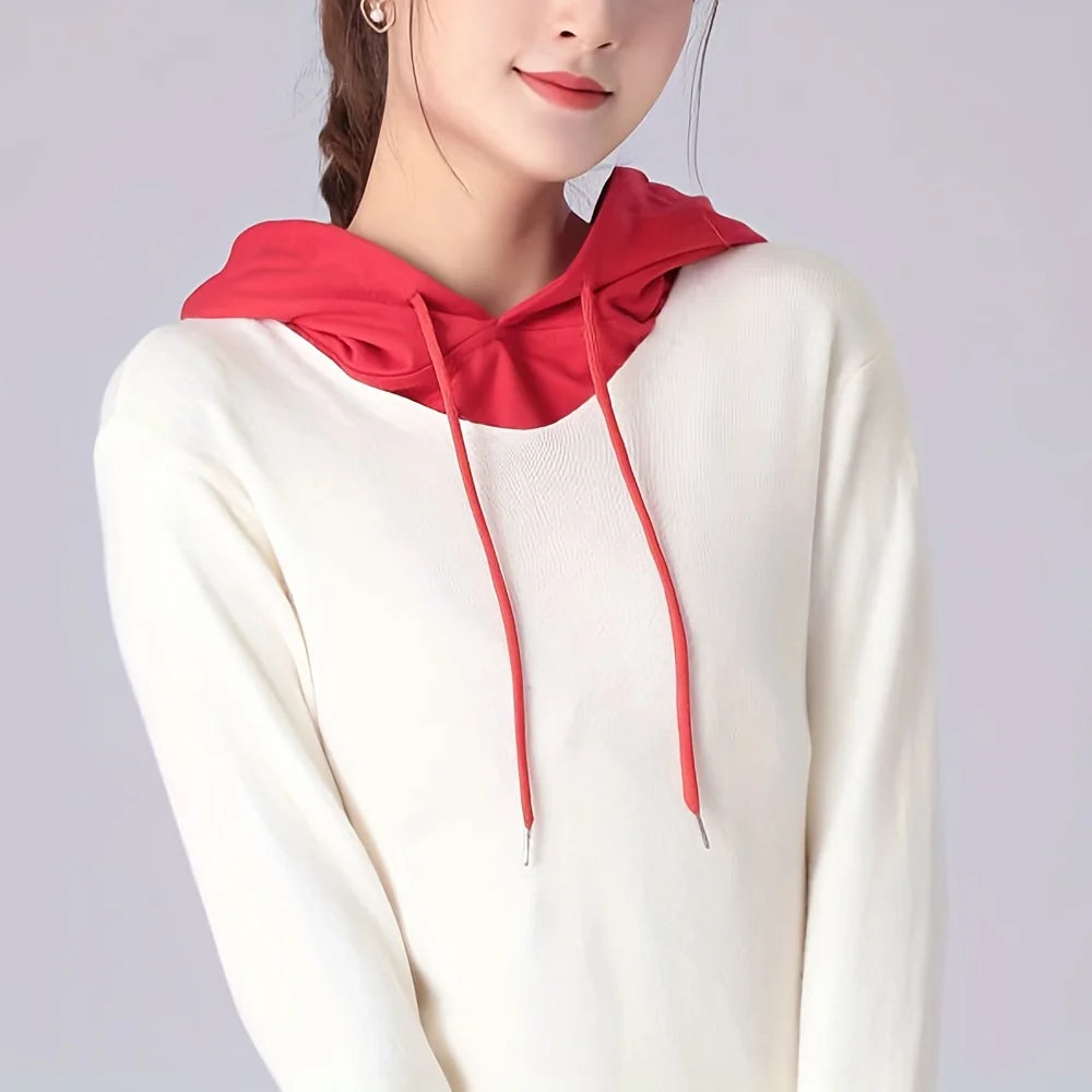 Sleeveless hooded short multi-color optional autumn shirt fake collar sweatshirt hooded stylish multi-function hooded collar