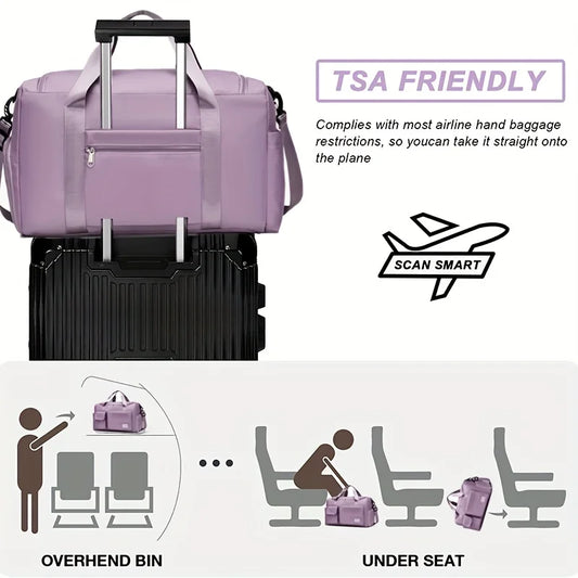 Large-capacity Travel Luggage Bag, Portable Sports Zipper Handbag, Multifunctional Overnight Bag Unisex Bag For Daily Use