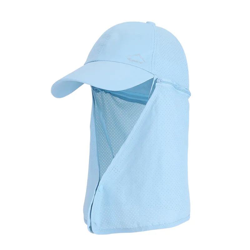9237 Summer Sunscreen Hat Men's Mountaineering Fishing Speed Drying Fisherman's Hat Outdoor with Shawl Baseball Hat Women