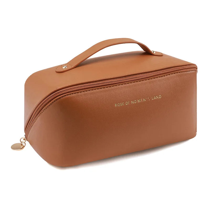 PU Fashion and Convenient Makeup Bag, Travel Storage Bag, Large Capacity Toilet Bag, Hand Boosting Beauty Pillow Makeup Bag