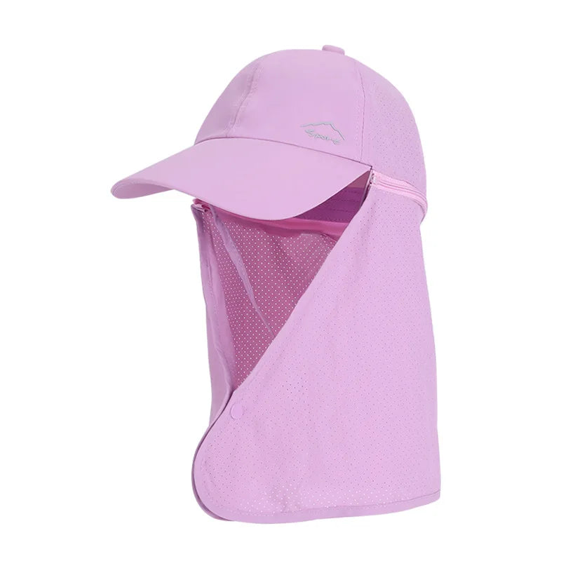 9237 Summer Sunscreen Hat Men's Mountaineering Fishing Speed Drying Fisherman's Hat Outdoor with Shawl Baseball Hat Women
