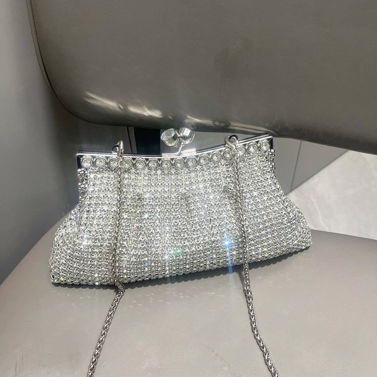 handmade Rhinestones Evening clutch Bag Purses and handbag luxury Designer shiny Crystal Clutch purse bucket bag shoulder bags