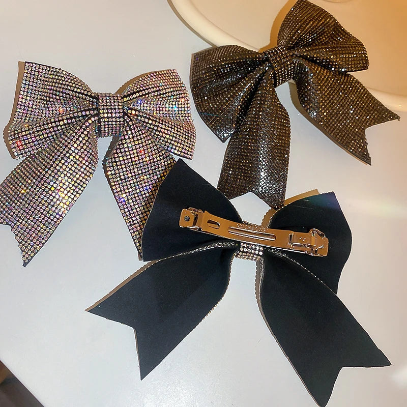 1/3 Pcs Super Fairy Fully-jewell Bow Spring Hair Clips For Women Japan Korean Design Delicate Versatile Commuter Accessories
