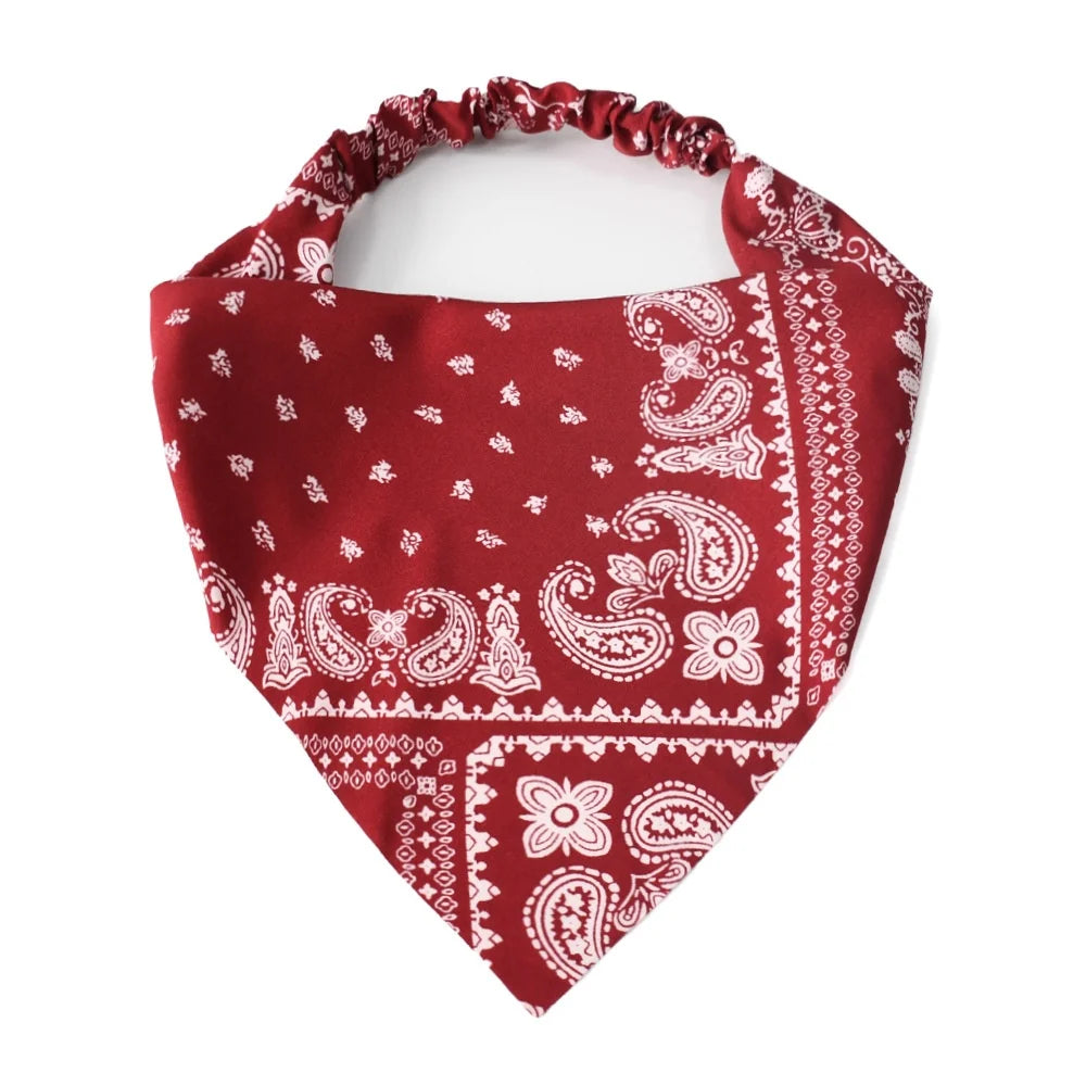Kuromi Hair accessories woman Floral Print Hair Scarf Bohemia Bandana Elastic Band Triangle Scarf Kerchief Women Girl Headscarf